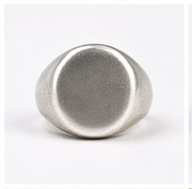 Silver Plain Signet Ring